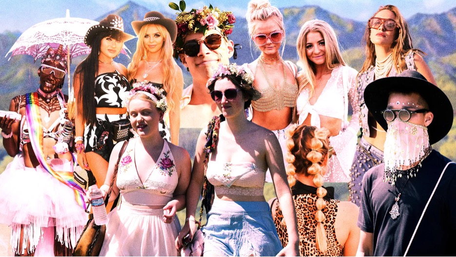 collage of Coachella looks